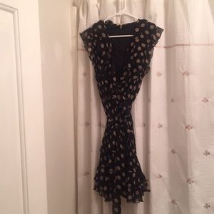 Black and Beige Polka Dot Dress Large/ NWOT